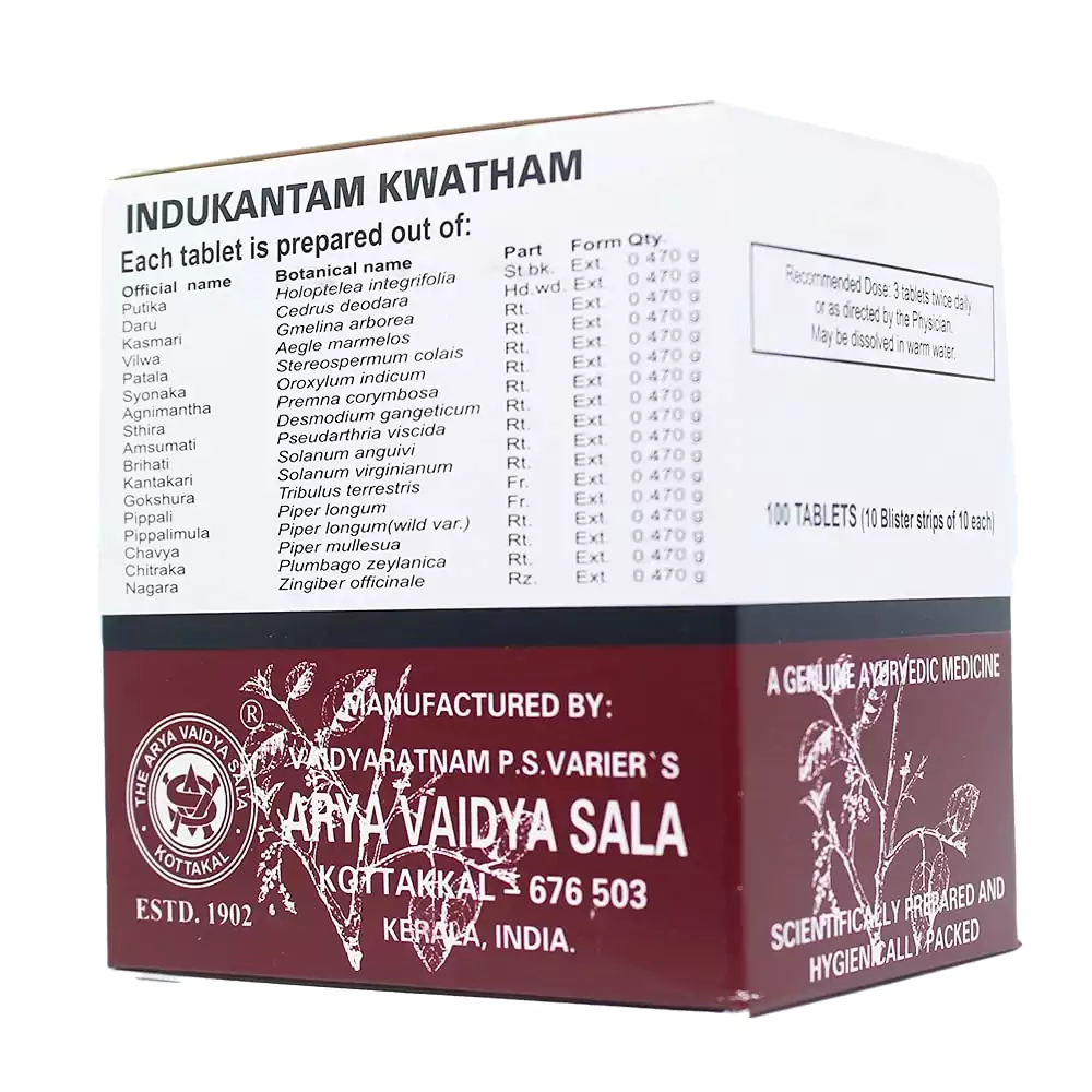 Kottakkal Arya Vaidyasala Indukantam Kwatham, 100 Tablets-2.webp